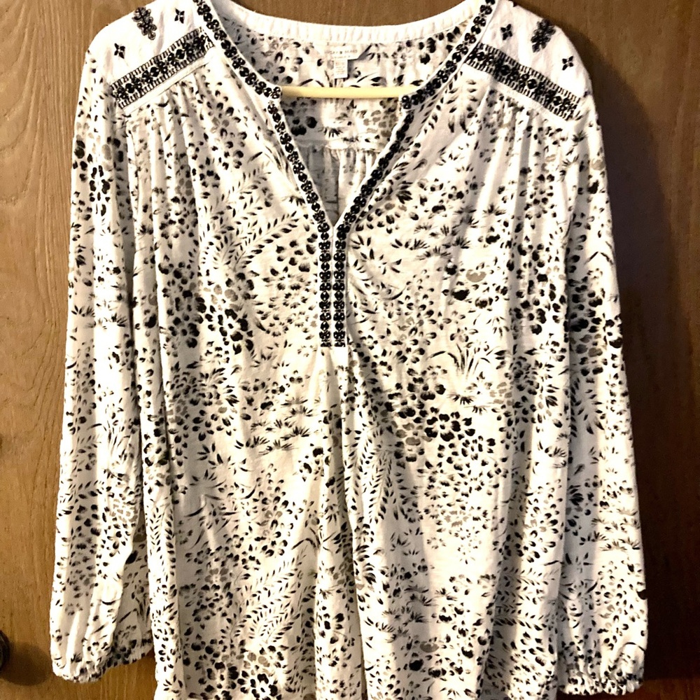 Lucky Brand 3x Embroidered Peasant Top